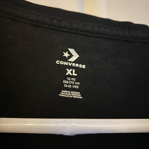Converse Black Logo T-Shirt – Classic Graphic Tee, Size XL - Picture 2 of 3
